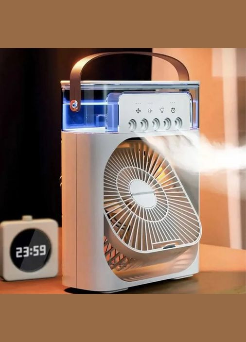 Вентилятор-зволожувач, настільний кондиціонер, аромадифузор + набір ефірних олій Monocrystal (334303103)