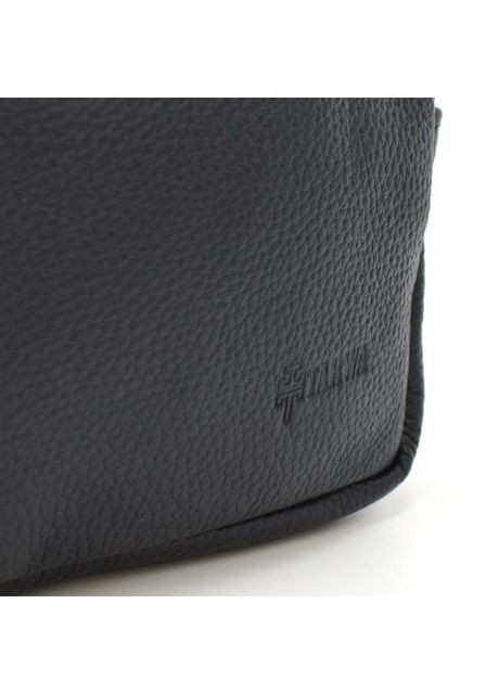 Чоловіча шкіряна сумка на пояс через плече для телефону та документів маленька Чорний 38759 TARWA (352165928)