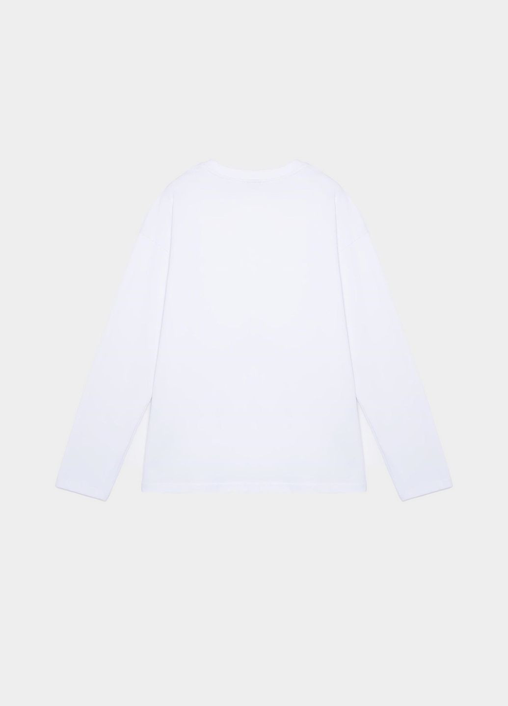 Лонгслів Ейсік базовий оверсайз однотонний білий спортивні, повсякденні, кежуали