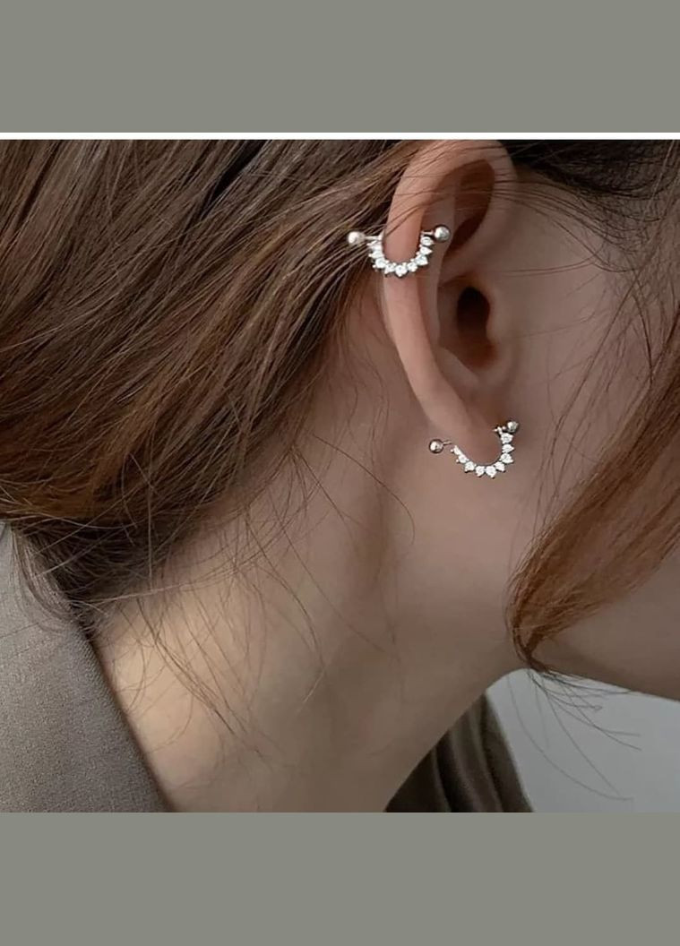 Сережка для пірсингу хряща вуха (1 шт) на закрутці MK1139-1 DeKolie (316132233)