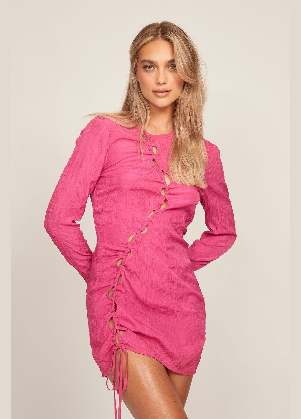 Розовое платье демисезон,розовый, NA-KD
