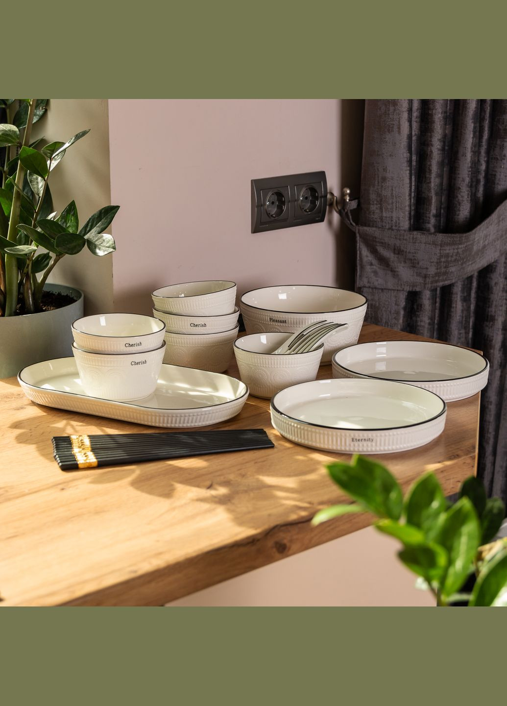 Сервіз для суші та азіатської кухні на 6 персон порцеляновий Yiwu (323487004)