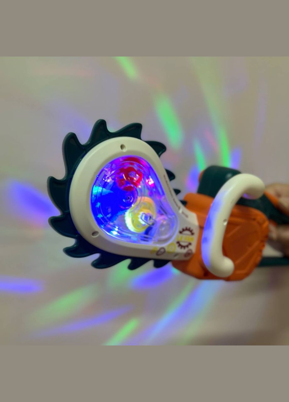 Дитяча музична бензопила з шестернями 9709C зі світловими ефектами Зелена Fun Game (327797214)