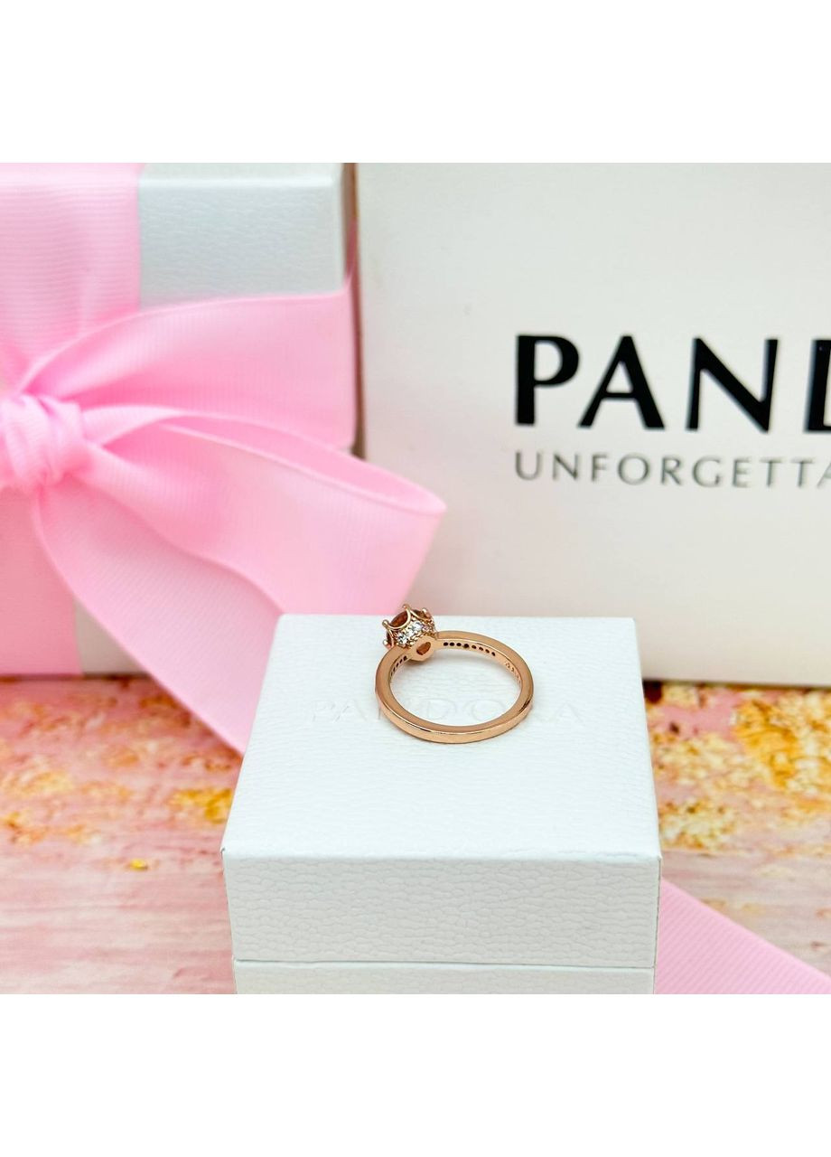 Каблучка Пандора з короною та рожевим каменем 188289C01 Kabluchka (355344708)