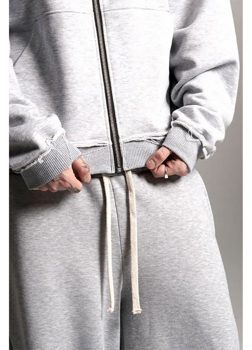 Унісекс худі зіппер оверсайз DBLL меланж OGP (372519972)