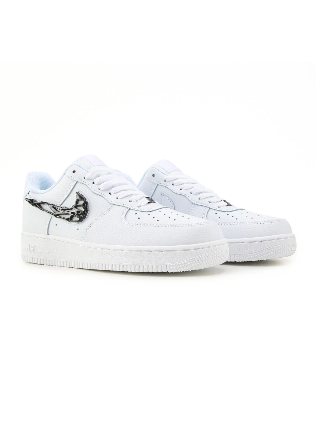 Білі кросівки чоловічі nike air force 1 low molten metal black white найк аір форс 1 білі демісезон No Brand