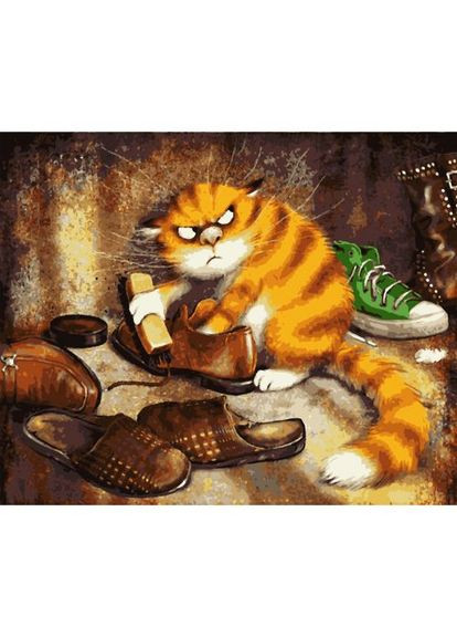 Картина по номерам "Недоволен кот" ★★★★★ Artissimo (361421800)
