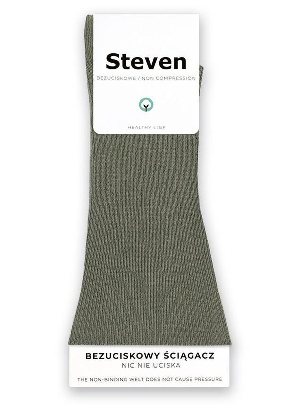 носки хлопковые без резинки в рубчик 018 Steven (349500910)