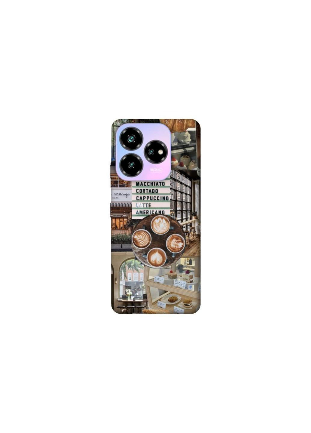 Чохол на ZTE Nubia V60 Coffee collage ver.5 Frontalka (363885226)