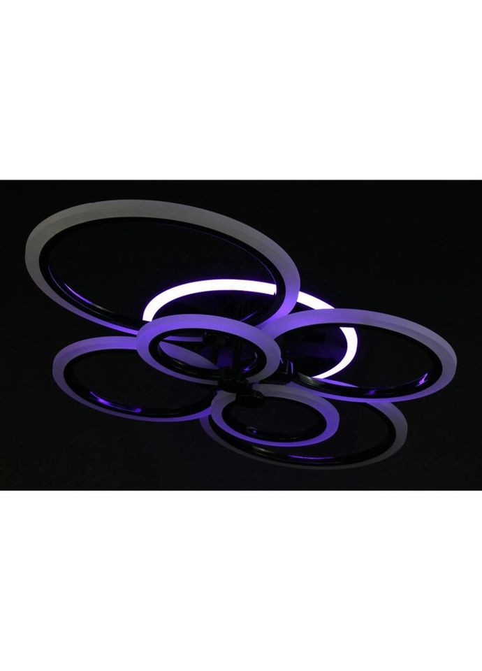 Люстра світлодіодна стельова LED світильник для квартири на стелю ледве з пультом 27763 Чорний 11х57х77 см. Sunnysky (335975414)