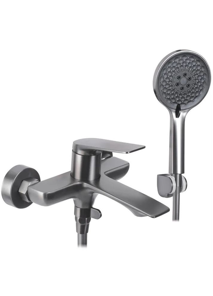 Смеситель для ванны и душа AVALON TYTAN графит настенный с изливом Rea (353495543)