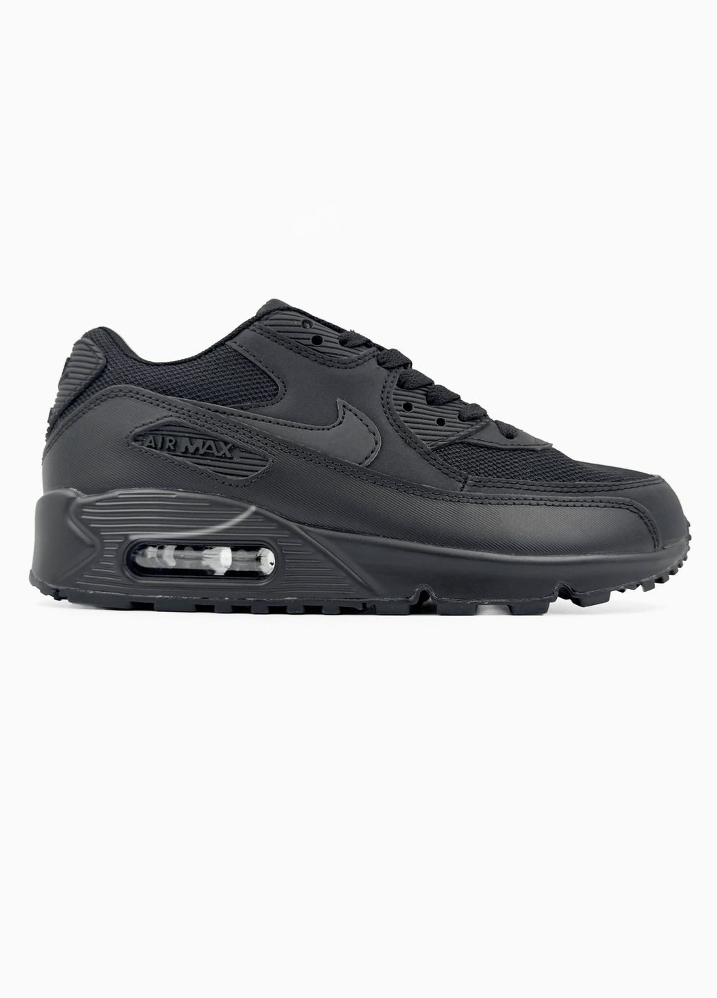 Черные демисезонные кроссовки мужские No Brand Air Max 90 Triple Black