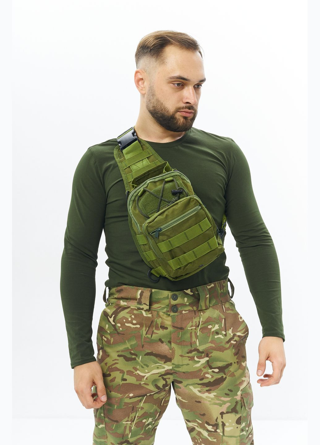 Сумка слинг зеленая No Brand (334193565)