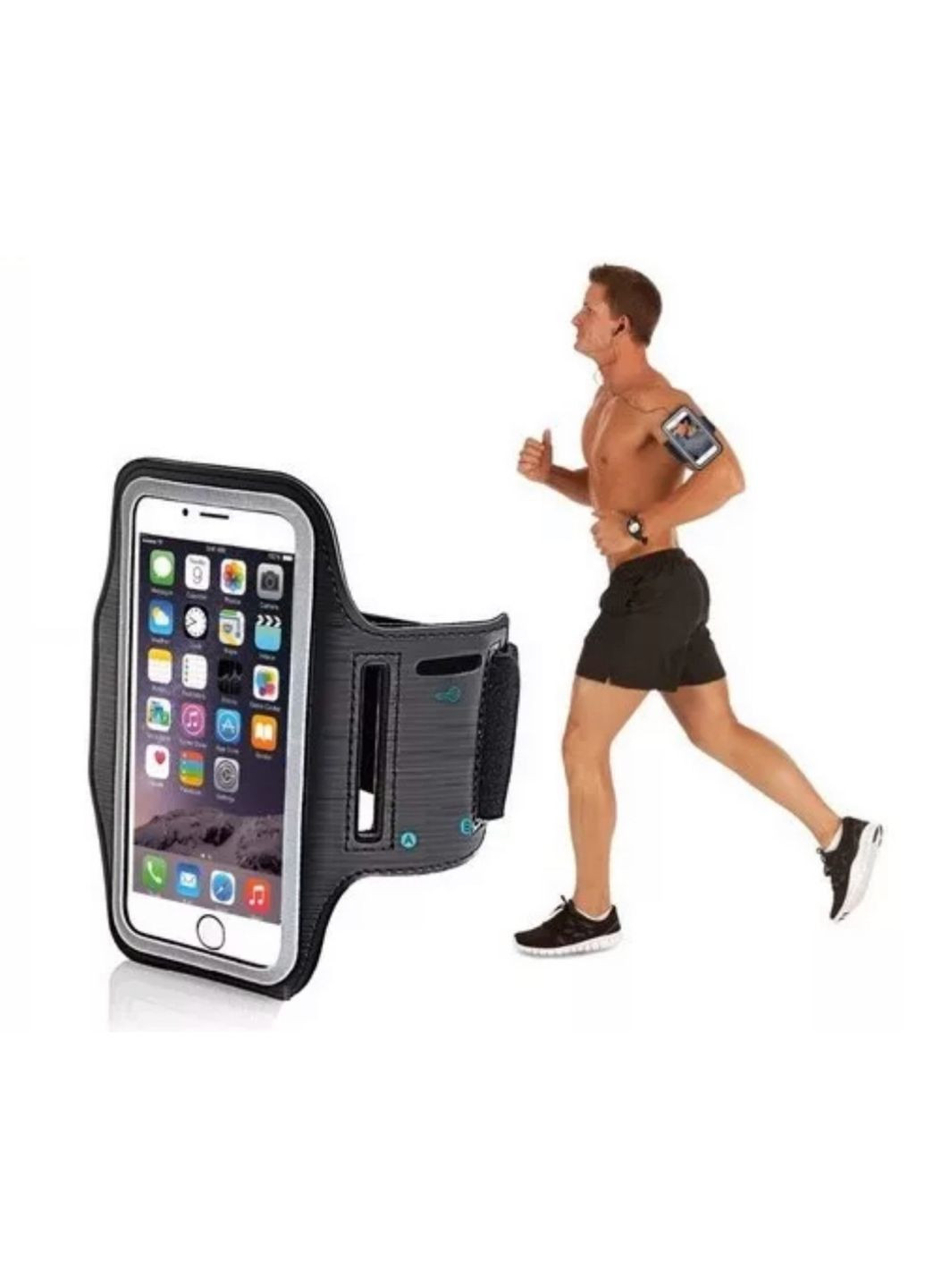 Чохол на руку "ProArm" для телефона, навушників на липучці в чорному кольорі China (366874801)