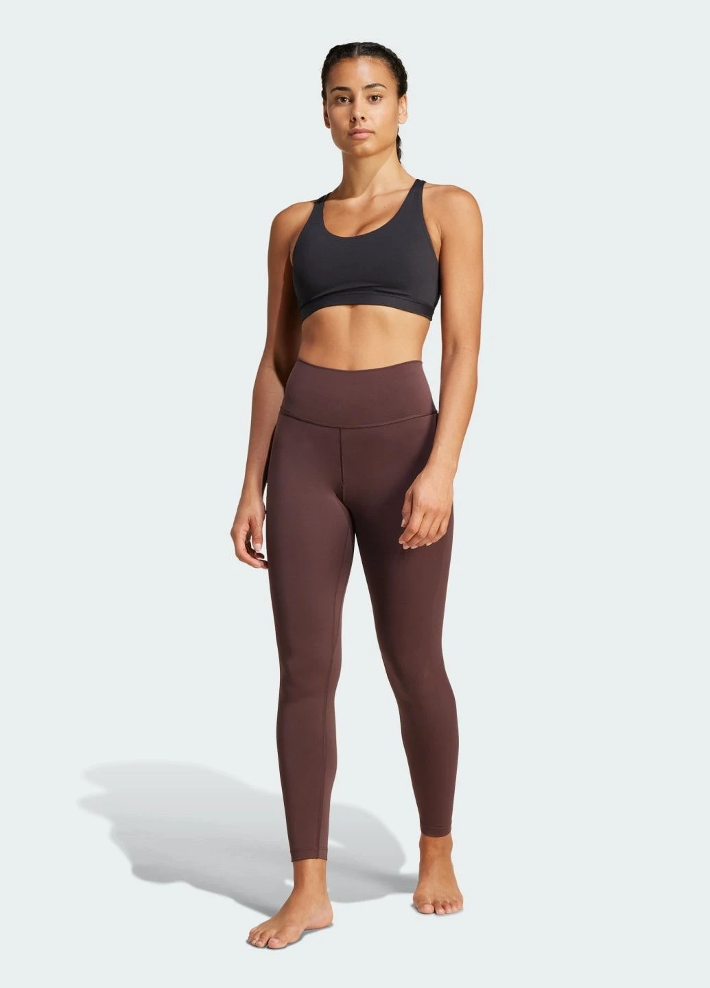 Коричневые демисезонные леггинсы all me 7/8 adidas