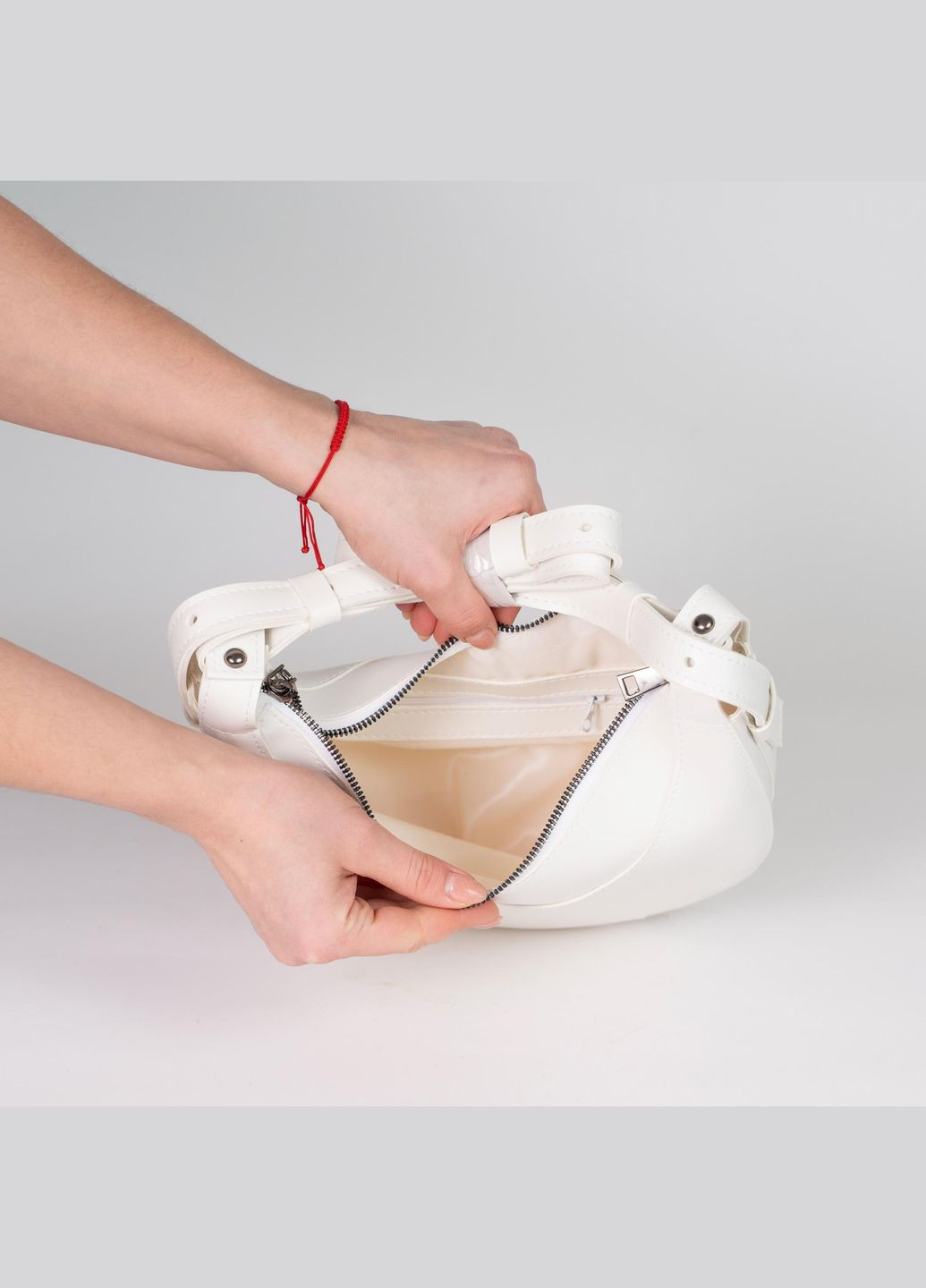 Сумка женская Кросс боди функциональная белая из экокожи NIUNIU (340239626)