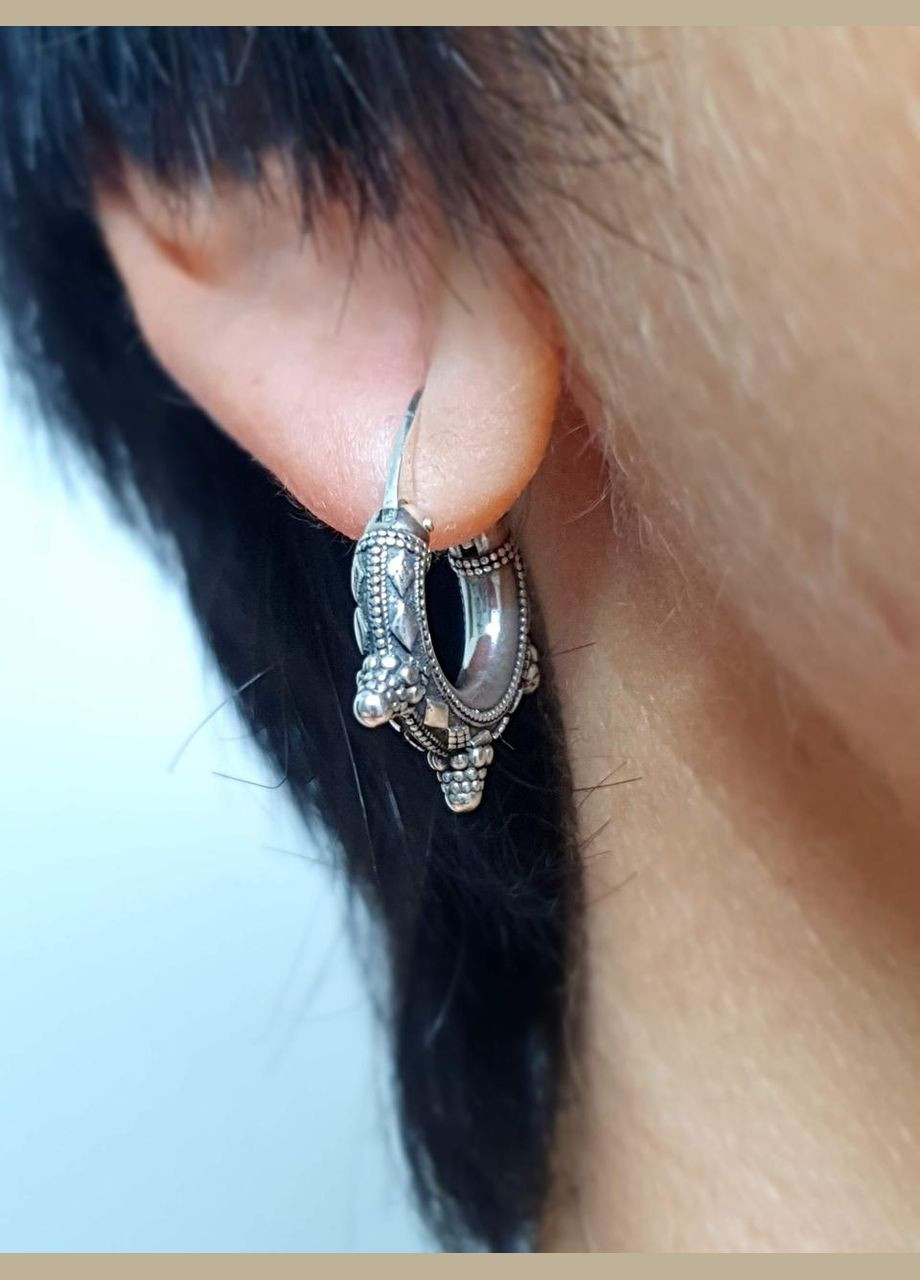 Серебряная мужская моносерьга Казацкая. 20519 UMAX (338212434)