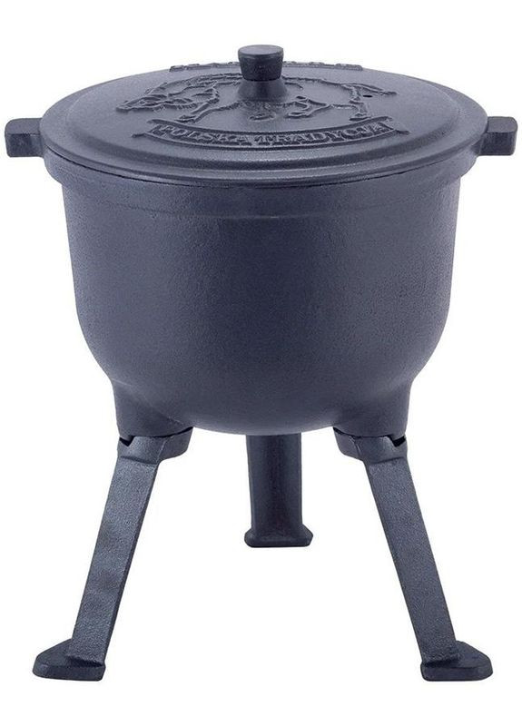 Котел чавунний 10л емальований для пікніка на природі казанок з ніжками Kamille (368990285)