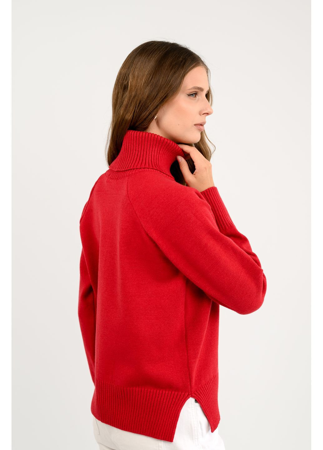 Червоний зимовий светр elegant Teplo 0972