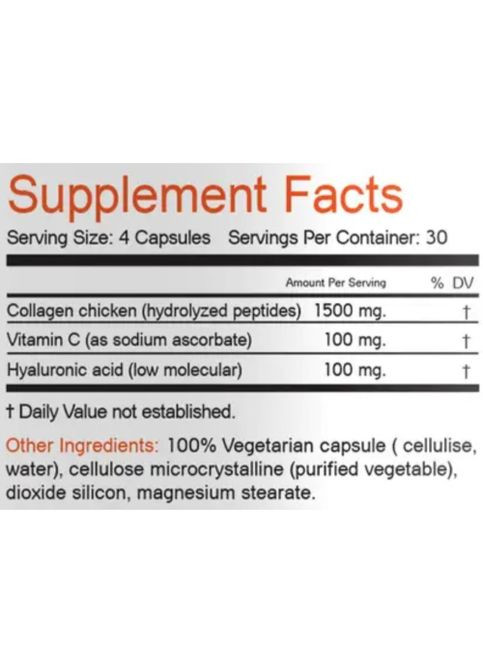 Collagen Chicken & Hyaluronic Acid 120 Caps Bionic Formula (303499676)