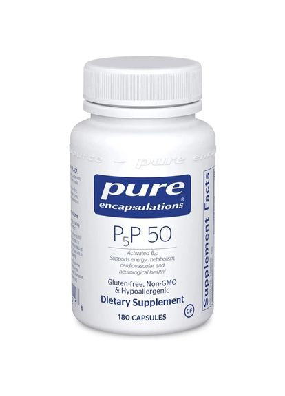 P5P 50 (activated vitamin B6),, 160 mg, caps 180 (PE00211) Pure Encapsulations (266265571)