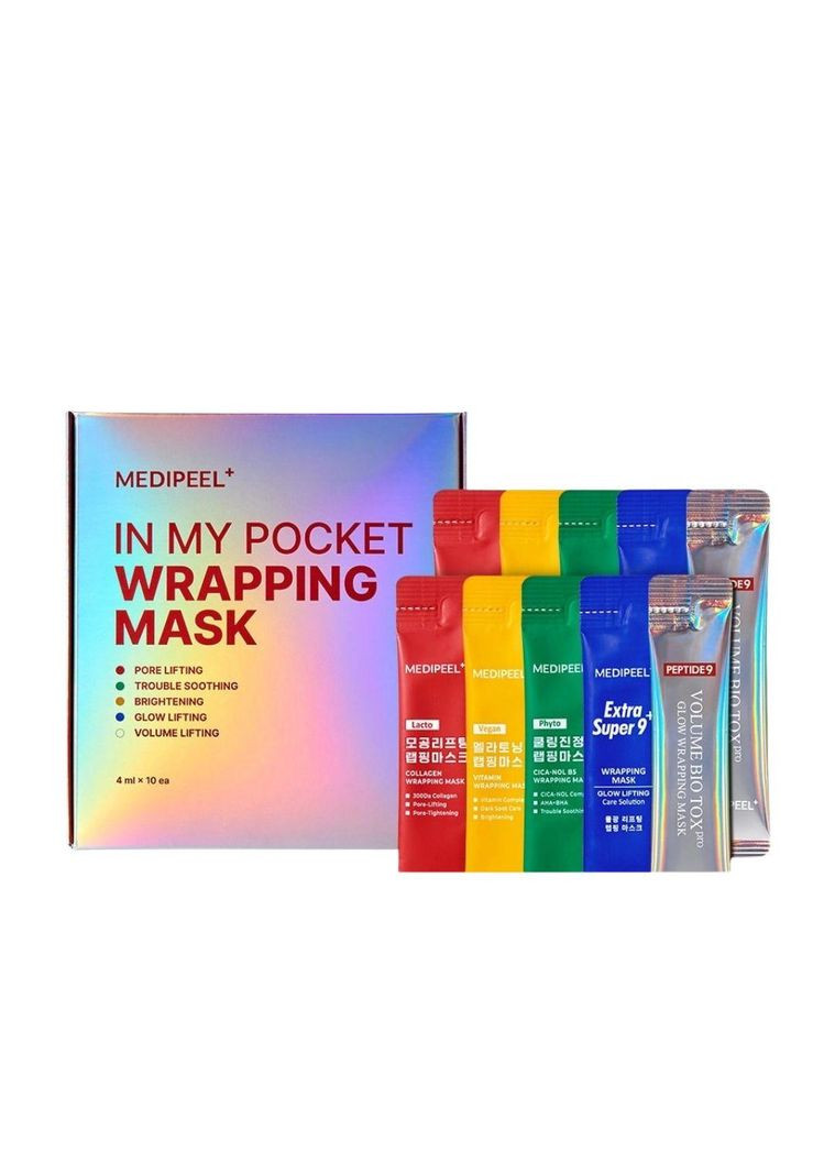 Подарунковий набір масок-плівок для шкіри обличчя In My Pocket, 10 шт*4 мл Medi-Peel (367989335)
