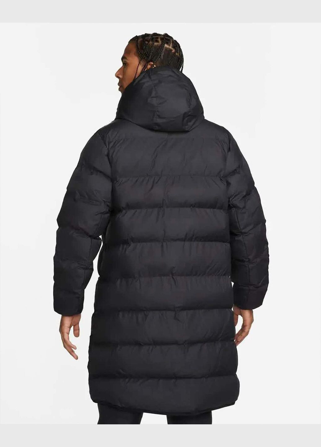 Чорна демісезонна курткапарка чоловіча storm-fit windrunner primaloft parka dr9609-010 зима чорна Nike