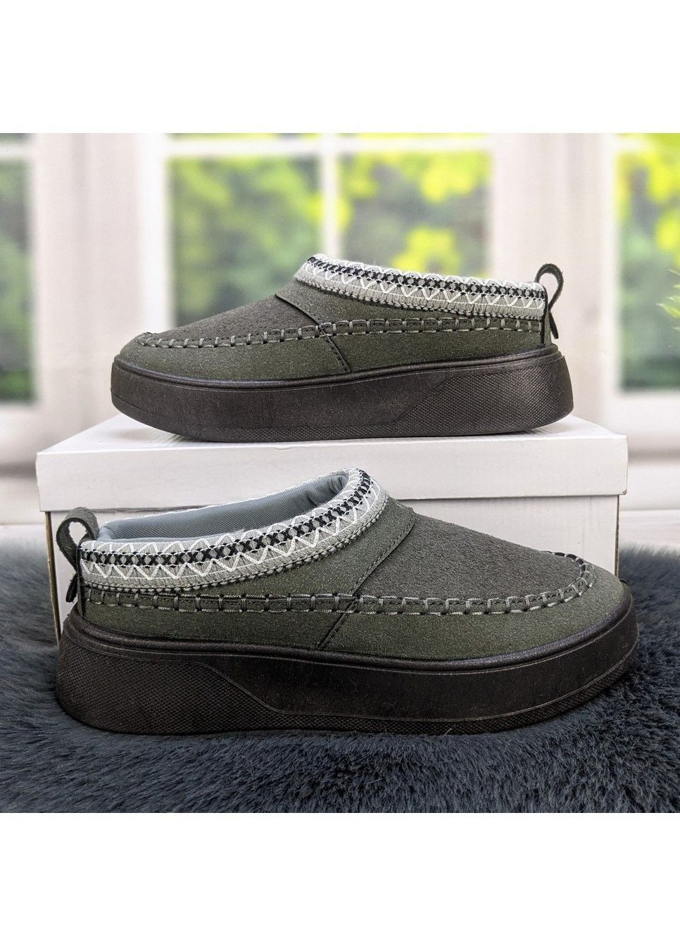 Осенние угги низкие женские зимние на меху Dago из искусственной замши