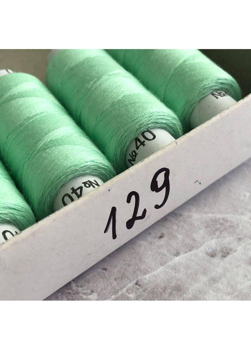 129 Нитки в котушках, для шиття 100% поліестер 40/2 (боб 200м) Plus-plus (354794129)