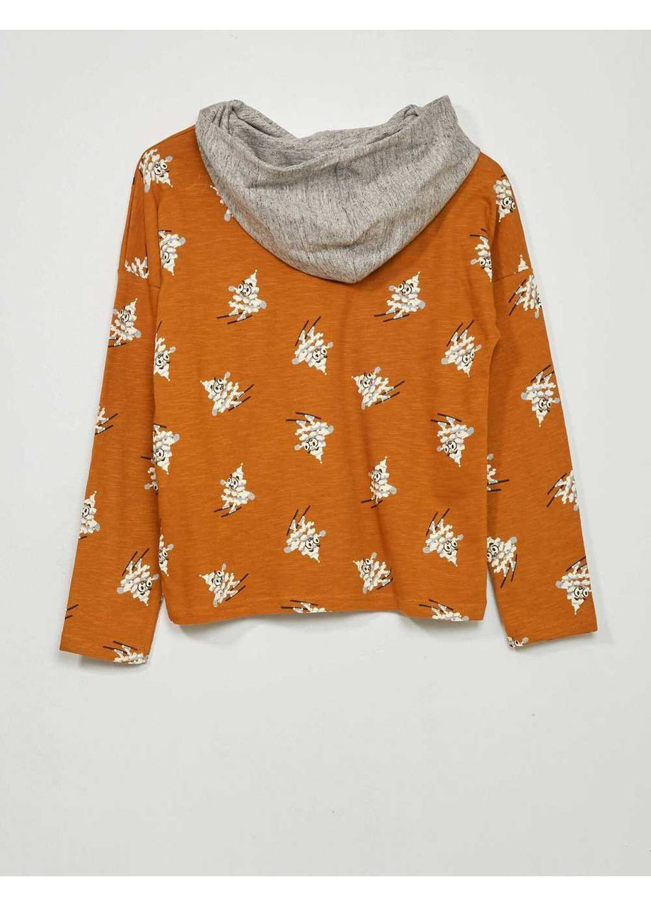 Худи демисезон,горчичный в белые узоры, Kiabi (368157545)