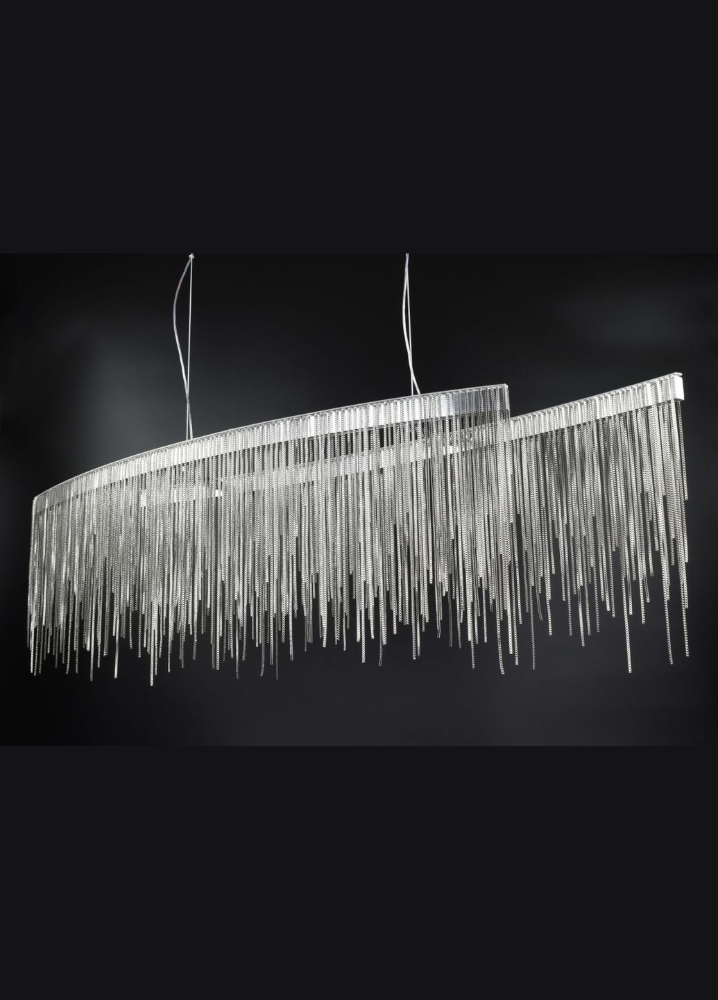 Люстра светодиодная подвесная LED светильник для квартиры на потолок лэд 26760 Хром 20-120х23х100 см. Sunnysky (364756281)