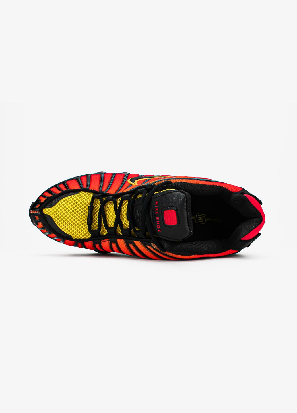 Оранжевые всесезонные кроссовки мужские и женские nike shox tl black orange tiger | найк шокс тл черные оранжевые No Brand
