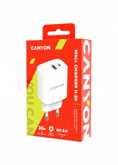 Зарядний пристрій Canyon pd 20w/qc3.0 18w (268146945)
