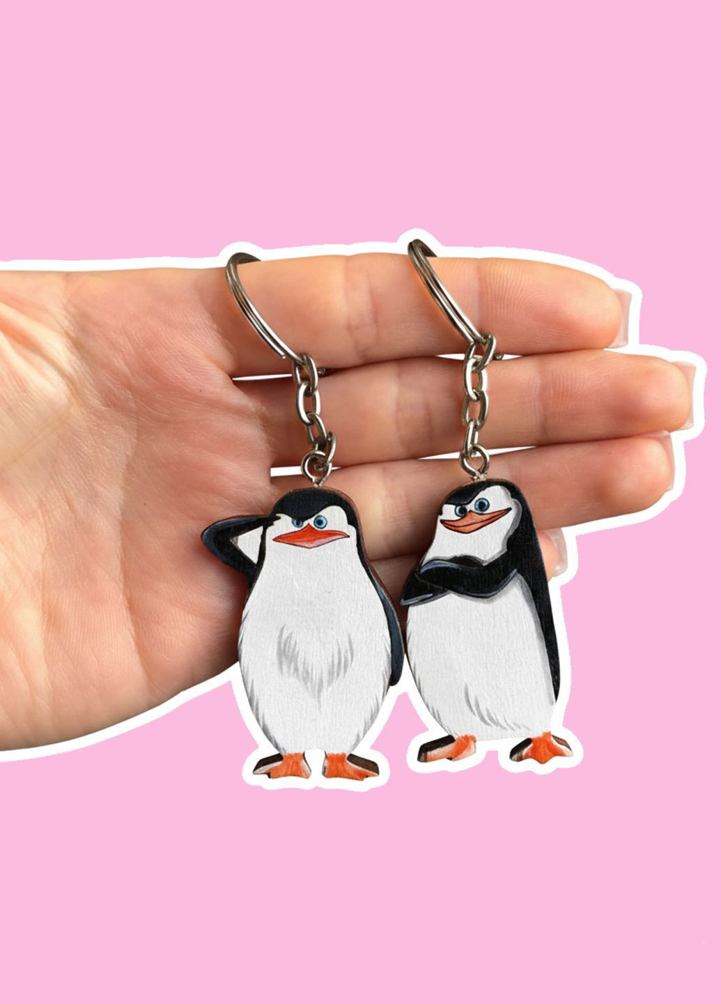 Парні брелки закоханим | друзям | подарунок хлопцю та дівчині | Пінгвіни Hand Made (370780856)