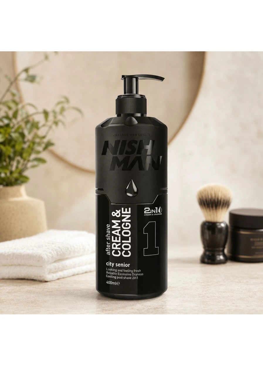 Бальзам после бритья крем одеколон для свежести After Shave City Senior No1 400 мл Nishman (400887247)