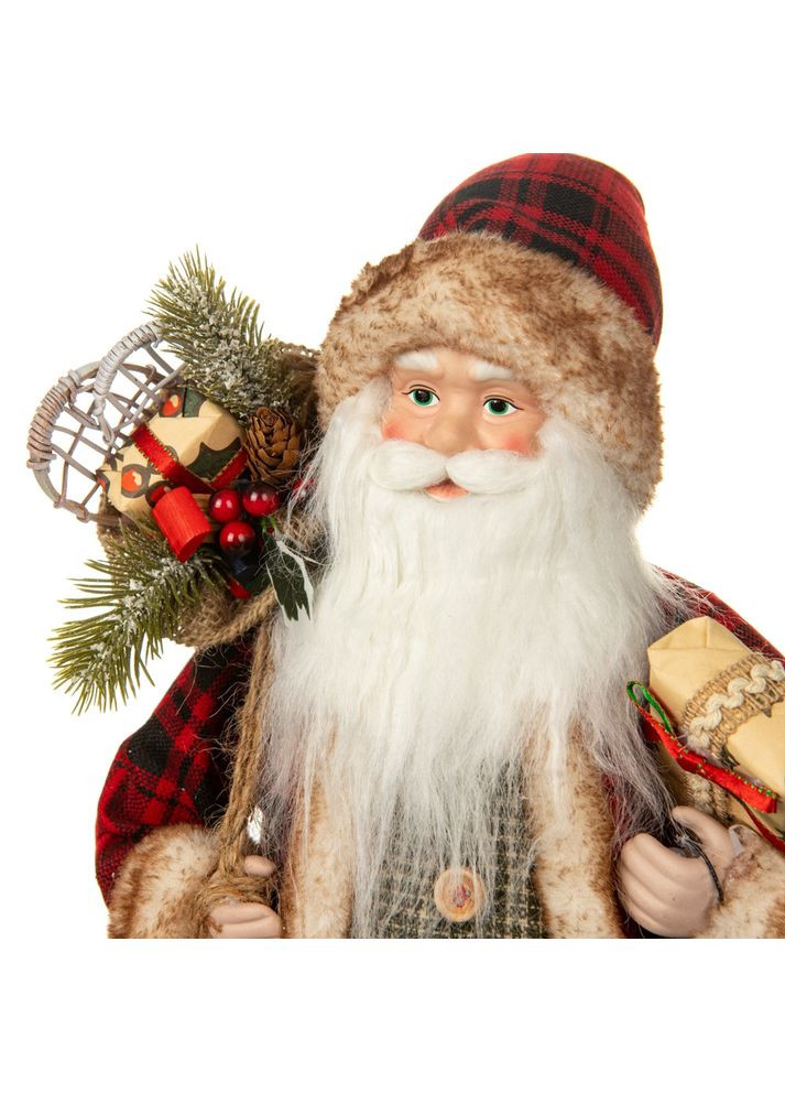 Фигура новогодняя Санта в жилетке 46 см Uniсorn Studio 16011-007 текстиль Unicorn Studio (346532085)