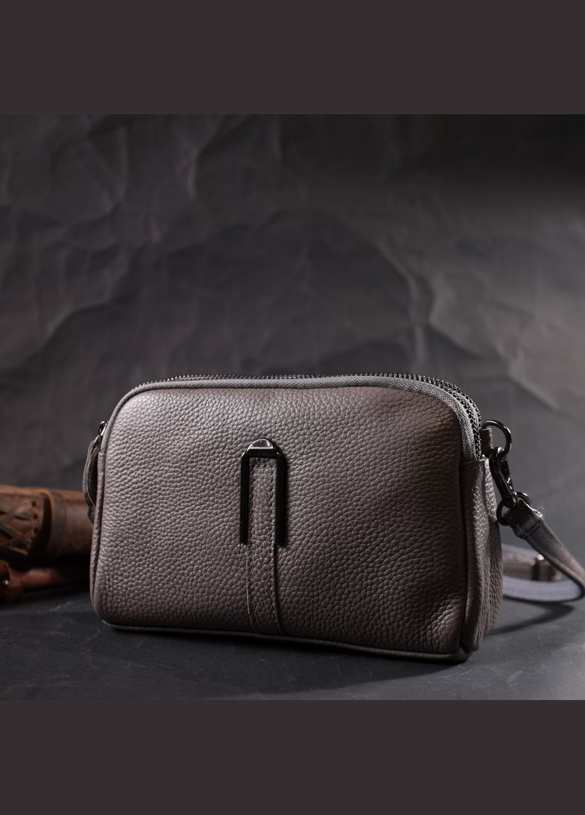 Сумка через плече жіноча на два відділення шкіряна 22278 Vintage (302008996)