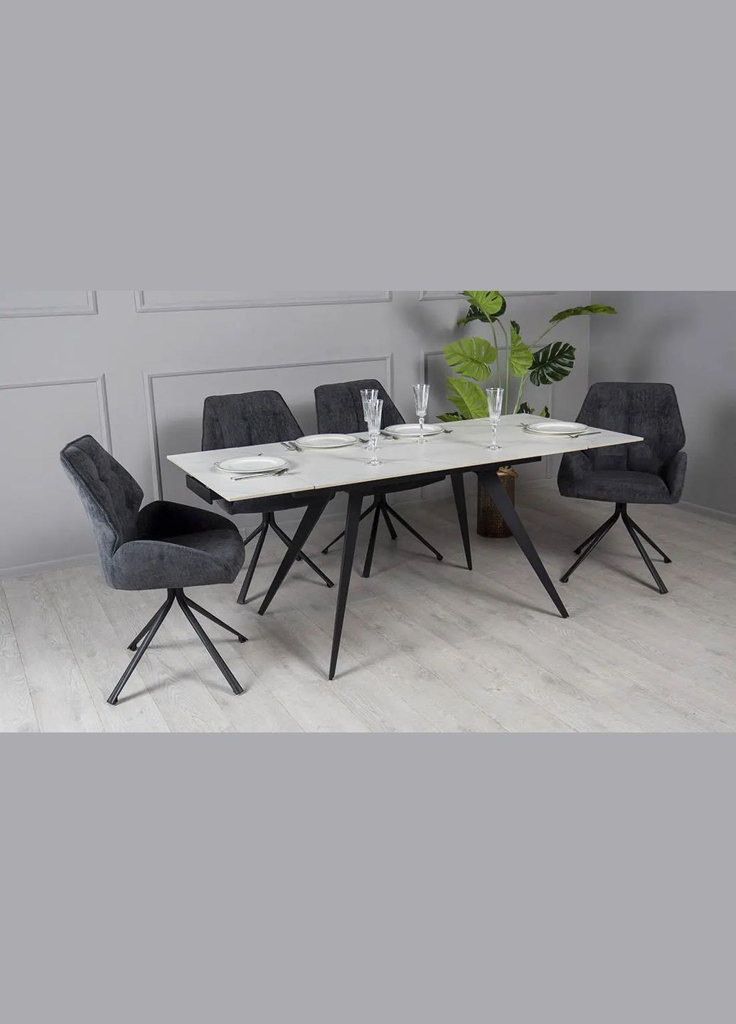 Стул Соло вращающийся, металл сидение ткань 570x600x905 Prestol (352267815)