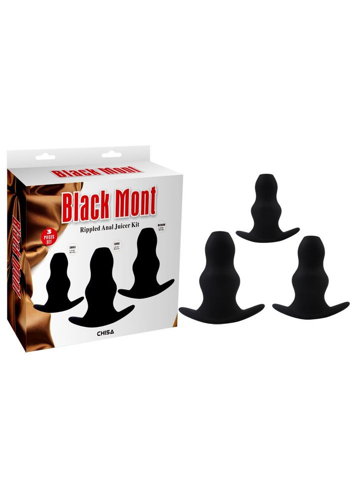 Набор анальных тонелей Rippled Anal Juicer Kit Black Mont Chisa (303894458)