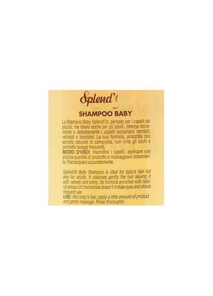 Шампунь дитячий з ромашкою Baby Shampoo Estratto di Camomilla 300 мл Splendor (369717642)