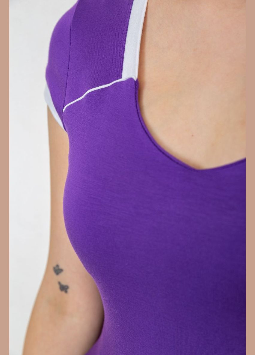 Фіолетова демісезон футболка-топ жіноча, колір фіолетовий, Ager