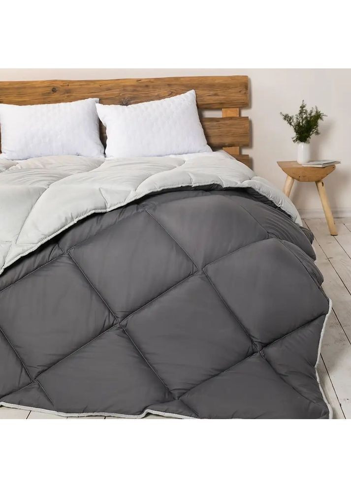 Зимова ковдра євророзмір 200*220 см, 450 гр/м2 гіпоалергенна FRIENDLY "ALASKA" Сіра (29780200220) ТЕП (366303376)