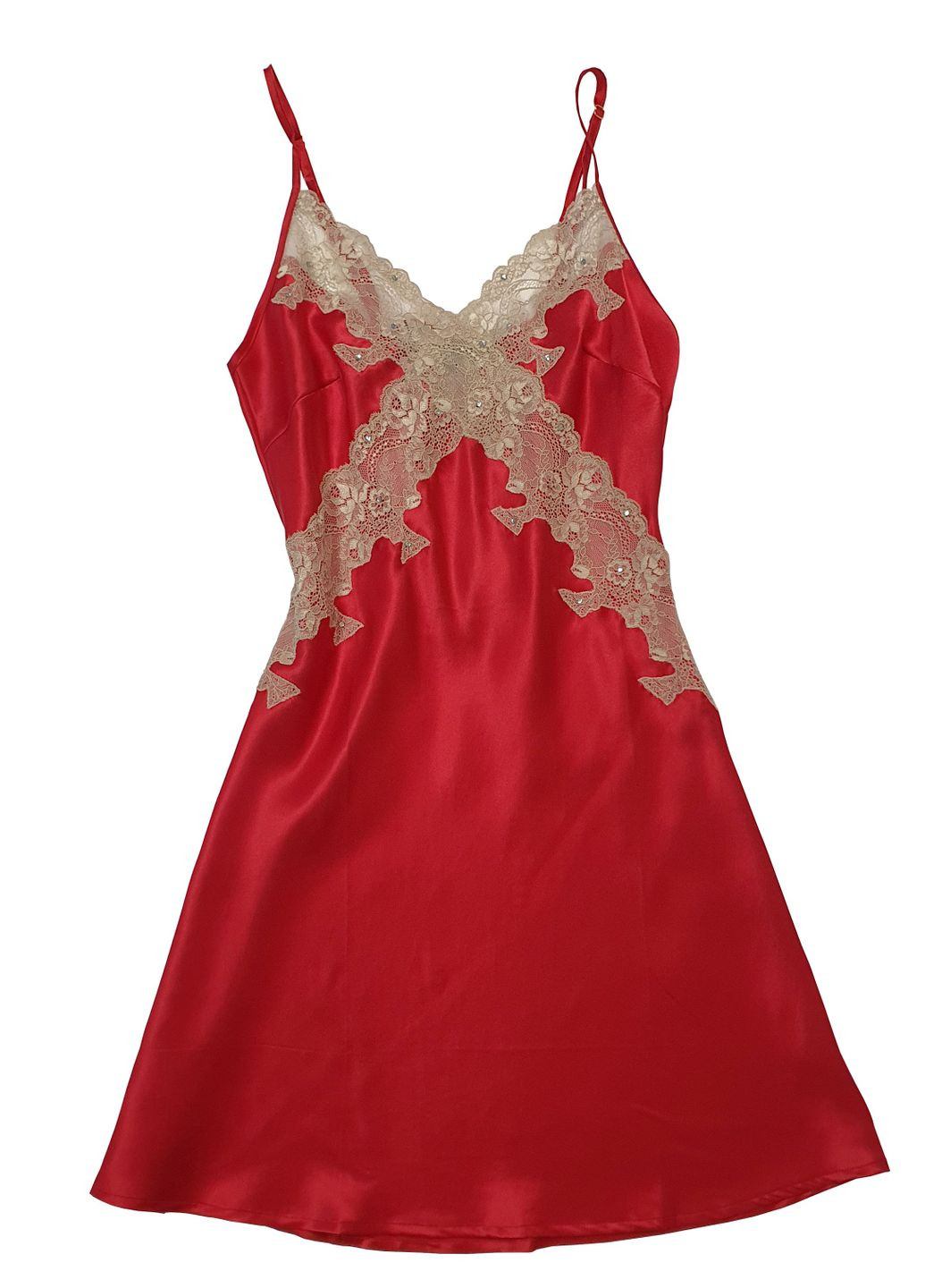Комплект халат и рубашка комбинация шелк Севилья L Красный Silk Kiss (285716698)