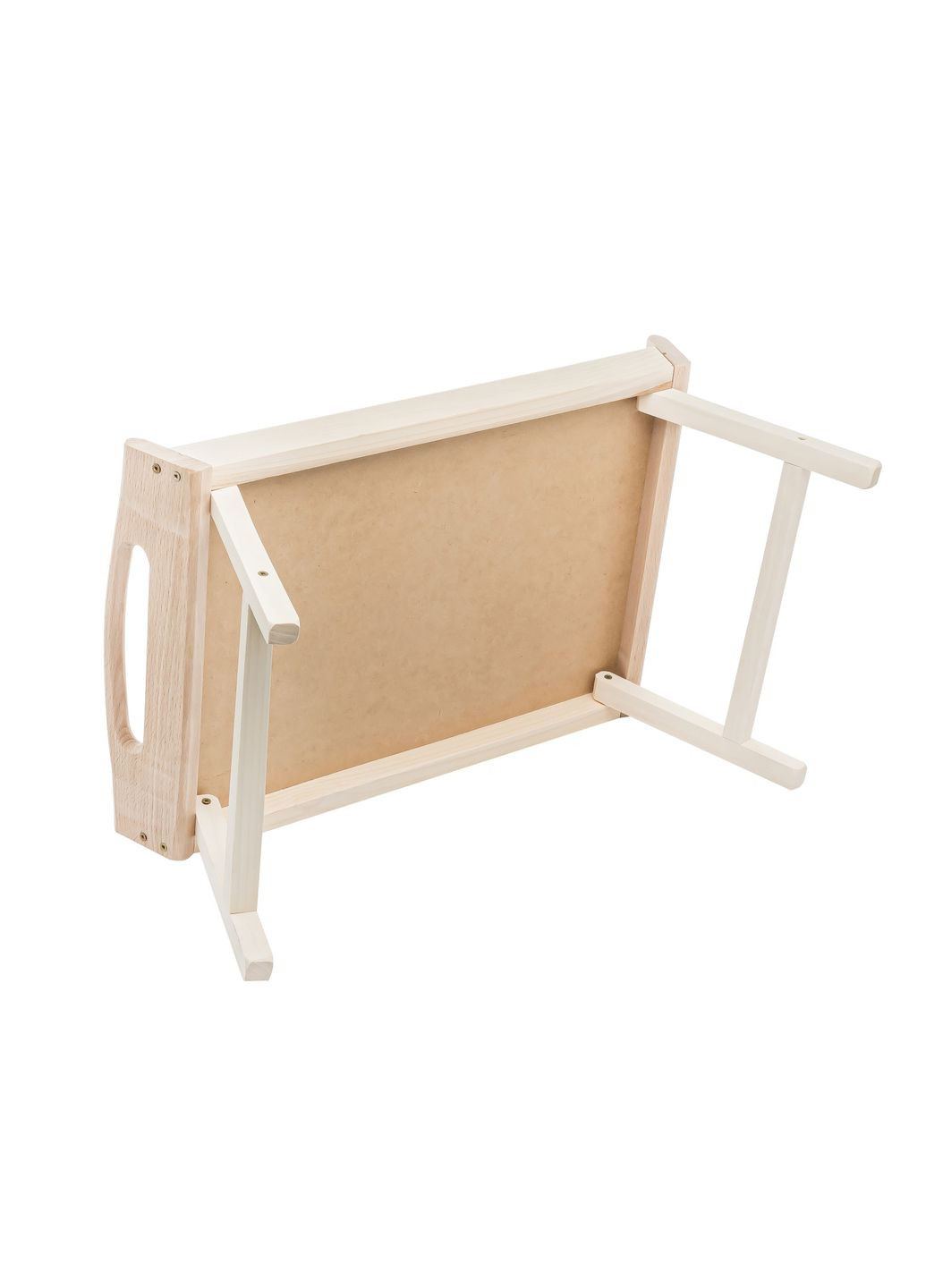 Столик-піднос дерев'яний для сніданку в ліжко підставка для ноутбука 43х27.5х21 см Woodly (322580714)