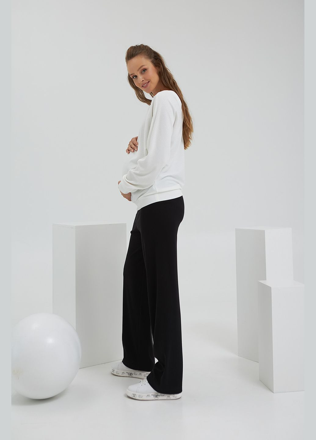 Трикотажная кофта для беременных молочная Dianora (290252716)