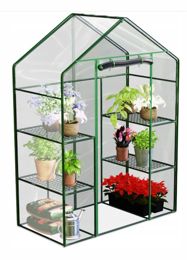 Стелаж-теплиця Зелена 195 х 140 х 70 см (4922) Plonos (316152129)