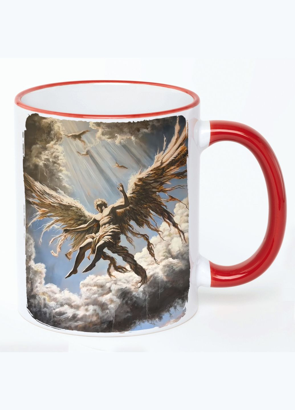 Чашка Арт #0336 (кружка, кружка) Белая с Красной ручкой 330 мл No Brand (322714442)