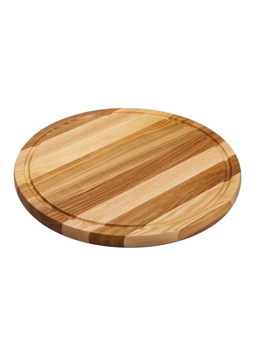 Разделочная деревянная доска круглая 35 см для подачи нарезки ясень Jooki (358705597)