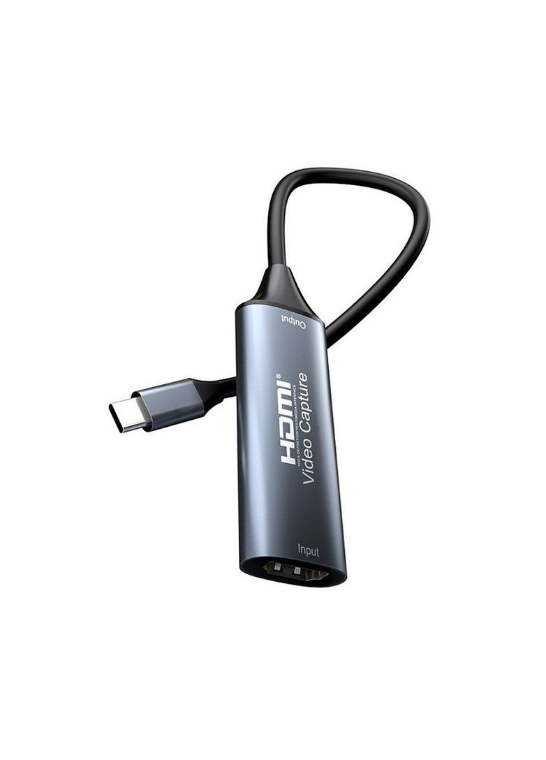 Внешняя видео карта видеозахвата HDMI - Type-C для записи экрана и стримов конвертер потокового видео No Brand (370859085)