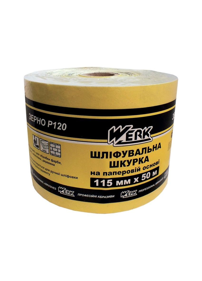 115мм х 50м Бумага шлифовальная К80 Werk (315550670)